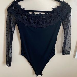 Unique Black Body Suit